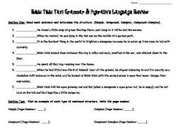 Rikki Tikki Tavi Sentence Structure Grammar And Figurative Language Review Figurative Language Review Sentence Structure Sentences
