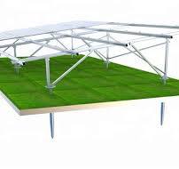 PV Solar Panel Steel Screw Piles , Aluminum Support Frame Ground Mount  Concrete Screw Piles