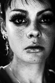 Light Sensitive Black And White Portraits High Contrast Freckles Black And White Portraits