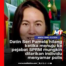 Perkara itu didedahkan oleh peguamnya, N Sivananthan, yang merujuk kepada  laporan polis dibuat oleh pemandu e-hailing yang membawa Pamela pada hari  kejadian. #pamela #sprm #hilang