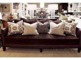 Decorative Pillows Can Give A Room New Verve Brown Living Room Brown Couch Decor Couch Decor