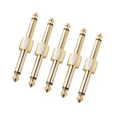5 Pcs 1 4 Polegadas 6 35mm Coulper Conector De Pedal De Efeitos De Guitarra Jack Placa De Adaptador De Cabo Guitar Effects Pedals Guitar Effects Guitar Pedals