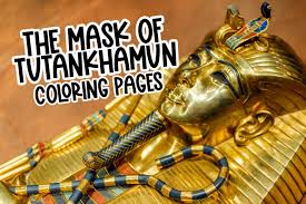 This is a great diy for cosplay or halloween. Mask Of Tutankhamun Coloring Pages Ancient Egypt S King Tut Print Color Fun