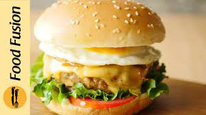 Breakfast Burger Recipe By Food Fusion Breakfast Burger Recipe Breakfast Burger Chicken Korma Recipe