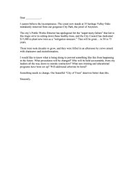 Tree Cutting Complaint Letter Address your letter to a specific person letters addressed to dear sir or to whom it may concern are not as effective and will likely not reach the right person. tree cutting complaint letter