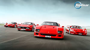 James may takes a spin in the la ferrari but is it the most exciting and fastest road car that ferrari has ever made? Hd Wallpaper Four Red Cars With Text Overlay Top Gear Ferrari F40 Enzo Wallpaper Flare