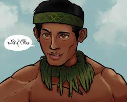 "You sure that's a dog?" 🐶🛸, Drew DAVID KAWENA FROM THE LIVE ACTION OF  LILO AND STITCH aka @kaipodudoit 🌊, Very excited to watch the movie and  also, c'mon he is gor-jus who am I to not do an artwork ...