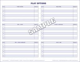 Football Offensive Play Call Sheet Template Ideas For