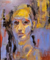 New art work from Linda Hardy 🖼️ abstract portrait, 2023, 24 x 20 in. Shop  paintings, prints, drawings, mosaics * MORE at Art