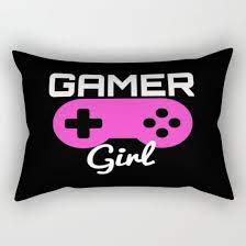Gamer Girl Rectangular Pillow By Ume Images Society6 Nerd Room Purple Gaming Room Gamer Girl Bedroom