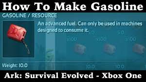 This is the device that we will make the gasoline in. How To Make Gasoline Ark Survival Evolved Xbox One Youtube
