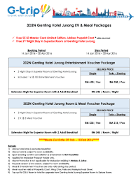 Genting bus comes every 15min once. Fillable Online 3d2n Genting Hotel Jurong Ev Meal Packages Fax Email Print Pdffiller
