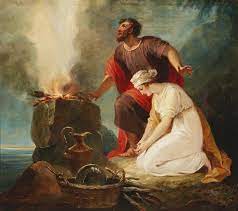 Manoah was the father of samson, one of the strongest men who ever lived. West Benjamin The Sacrifice Of Manoah Mutualart
