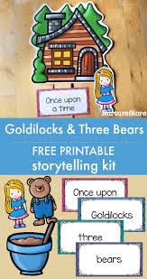 Goldilocks And The Three Bears Free Printable Storytelling Kit Nurturestore Bear Activities Preschool Preschool Activities Literacy Activities Preschool