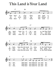 Free Lead Sheet This Land Is Your Land Hymn Sheet Music Clarinet Sheet Music Sheet Music