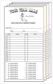 9 Baseball Line Up Card Templates Doc Pdf Psd Eps