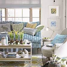 Country Living Room With Blue Sofa Decorating Ideal Home Country Living Room Yellow Living Room Living Room Pictures