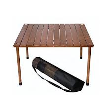 Portable Roll Up Wood Table With Carrying Bag Kotula S Http Www Amazon Com Dp B00lr12vqw Ref Cm Sw R Pi Dp Outdoor Picnic Tables Camping Table Portable Table