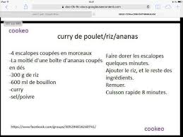 Curry Poulet Ananas Cookeo Recette Recette Poulet Curry Idee Recette Cookeo