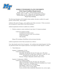 Please contact your student's music teacher/director to obtain the sheet music for the requirements below. Middle Tennessee State University Color Guard Audition Requirements