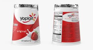 3d yogurt cup yoplait model 3d molier
