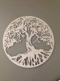 Round Tree Of Life Industrial Metal Wall Art 30 Metal Tree Wall Art Tree Art Tree Wall Art