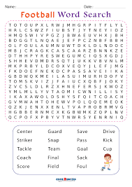 printable football word search cool2bkids