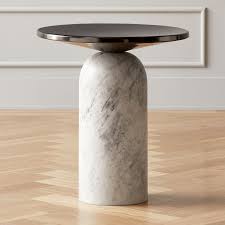 Modern Side Tables End Sofa And Accent Tables Cb2 In 2020 Marble Side Tables Side Table Decor White Marble Side Table