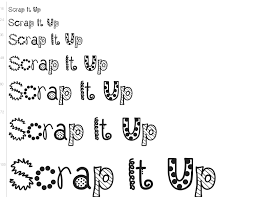 Fontsplace is the best place to download scrap it up for free. Free Font Scrap It Up By Vanessa Bays
