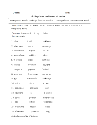englishlinx com compound words worksheets