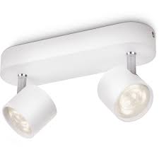 Led einbaustrahler 8w warmweiß leuchtmittel led deckenstrahler deckenspots deckenleuchte einbaustrahler einbauspots deckeneinbauleuchte deckeneinbaustrahler 6er pack. Philips Led Spot 2er Star Schwenkbar Weiss 8 W Eek A Kaufen Bei Obi