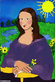 Today we're going to be painting the mona lisa! Mona Lisa Child S Painting La Joconde Mona Lisa Peinture Naive