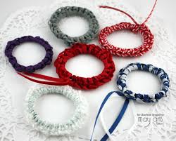 Learn to make creaseless hair ties with my easy tutorial! Diy Crochet Ribbon Elastic Hair Ties Online Ribbon May Arts