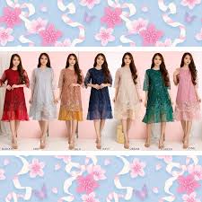 Cari produk setelan kebaya lainnya di tokopedia. Buy Guaranteed Realpict Felicia Brukat Tile Embroidery Gliter Mutiara Premium Thick Dress Brocade Christmas Dres Seetracker Malaysia