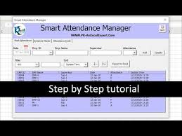Smart Attendance Manager In Excel Vba Youtube In 2020 Excel Dashboard Templates Excel Management