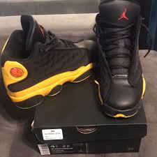 Air Jordan 13 Retro Black And Yellow Air Jordan 13 Retro Size 4 5y Air Jordans Jordans Jordan 13
