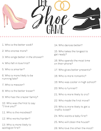 Sometimes you get to have fun too, like when you go on a babymoon or have your baby shower. Wedding Shoe Game Printable With Questions To Ask Wedding Shoe Game Shoe Game Wedding Wedding Games
