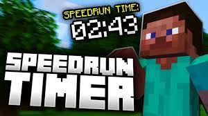 This world record is for versions 1.9+, with a random seed without glitches. Speedrun Timer In Game Speedrun Timer Minecraft Mod