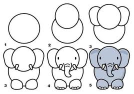 Super Easy Drawing Guides For Children And Parents An Emergency Kit For Rainy Days And School Hol Elephant Drawing Easy Animal Drawings Easy Drawings For Kids