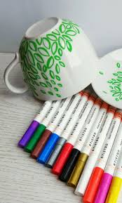 There is actually no limit to what you can put on your mugs. Paint Pens Markers From Artistro Tea Cups Diy Tea Diy Diy Ceramic