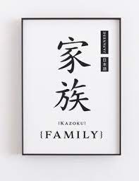 Japanese Family Digital Download Print Japanese Tattoo Words Family Art Print Japanese Tattoo Symbols