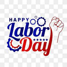 Lettering Of Happy Labor Day With Blue And Red Gear Element Labor Day Celebration Png And Vector With Transparent Background For Free Download Happy Labor Day Father S Day Greeting Cards Greeting