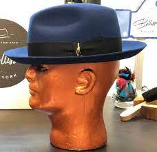 Sapir By Bellissimo Hats 100 Rabbit Fur Felt Fedora Sapphire Etsy In 2021 Hats For Men Mens Hats Vintage Mens Hats Fashion