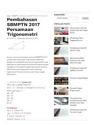 Rpp turunan fungsi trigonometrifull description. Vektor Trigonometri Sma