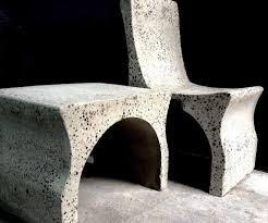 Concrete Chairs And Table Concrete Concrete Table Expanding Foam