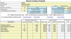 Menu item templates the heart and sou l of this workbook are the menu item and sub recipe templates. Plate Cost How To Calculate Recipe Cost Chefs Resources