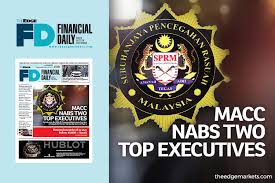 Vesseltech engineering sdn bhd is an oil & energy company based out of malaysia. Macc Nabs Two Top Executives The Edge Markets