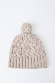 Customize your cap by choosing one of four logos to be embroidered on the front. A P C Cable Knit Hat Ski Pom Pom In Beige Schwittenberg