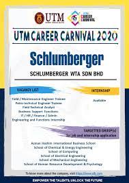 Search part time career opportunities, data entry, teaching vacancies in lahore government and private companies with good salary package to. Internship Job Opportunities Schlumberger Wta Sdn Bhd Utm Career Carnival 2020