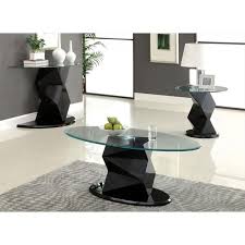 Furniture Of America Halawa V 3 Pc Occasional Table Set Contemporary Table Setting White Coffee Table Modern Coffee Table And Side Table Set